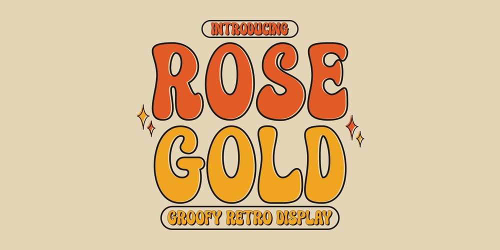 Rose Gold Extrude font