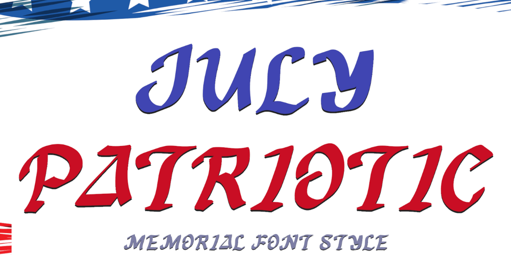 July Patriotic font
