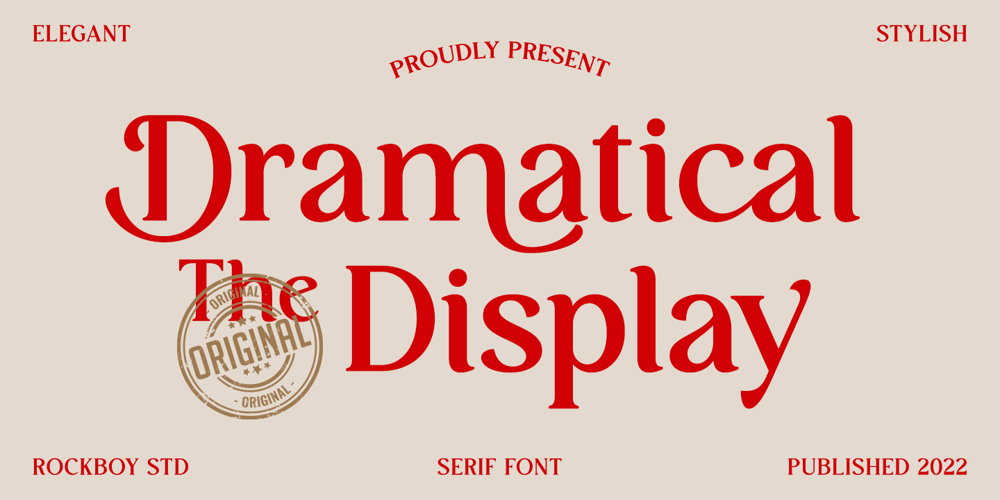 Dramtical The Display font