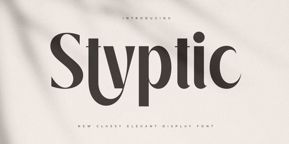 Styptic font