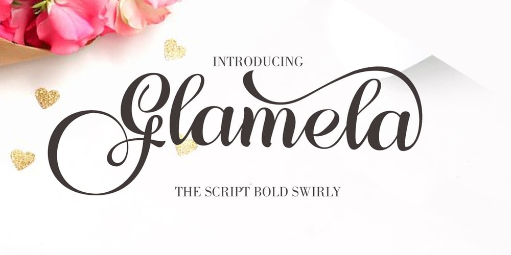 Glamela Script font