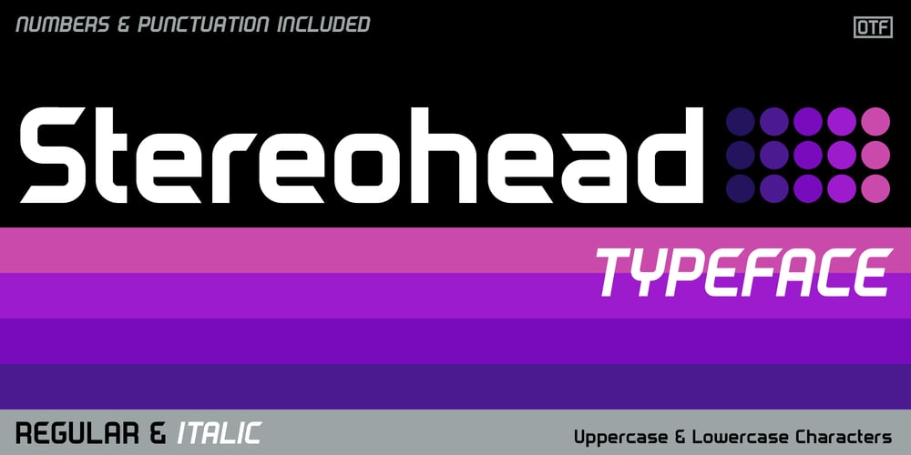 Stereohead font