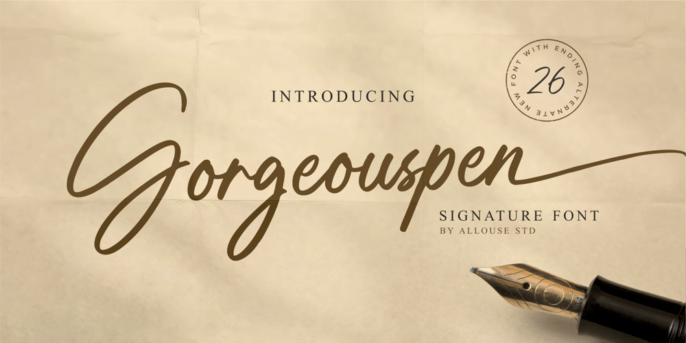 Gorgeouspen font