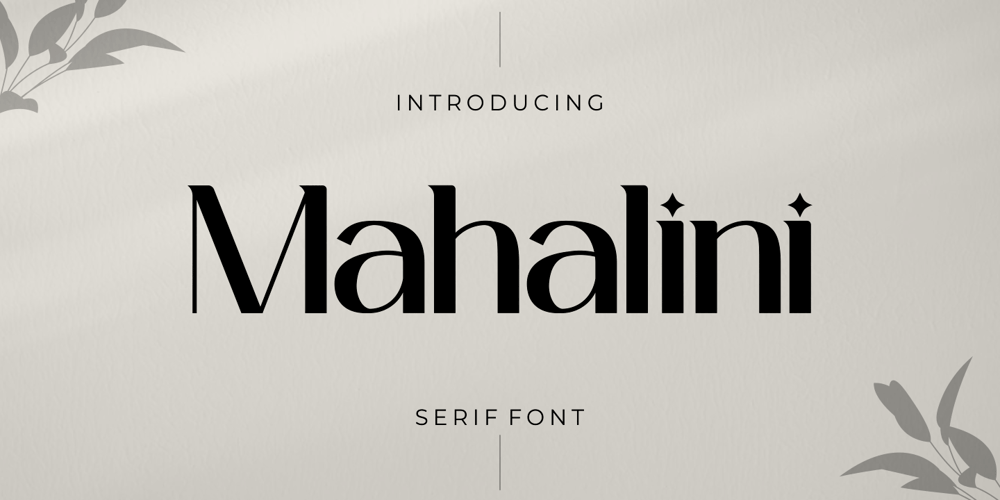 Mahalini font