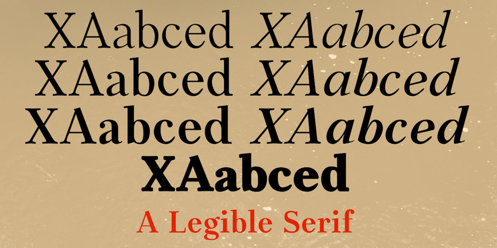 XAabced font