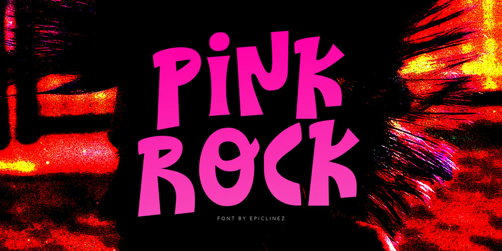 Pink Rock font