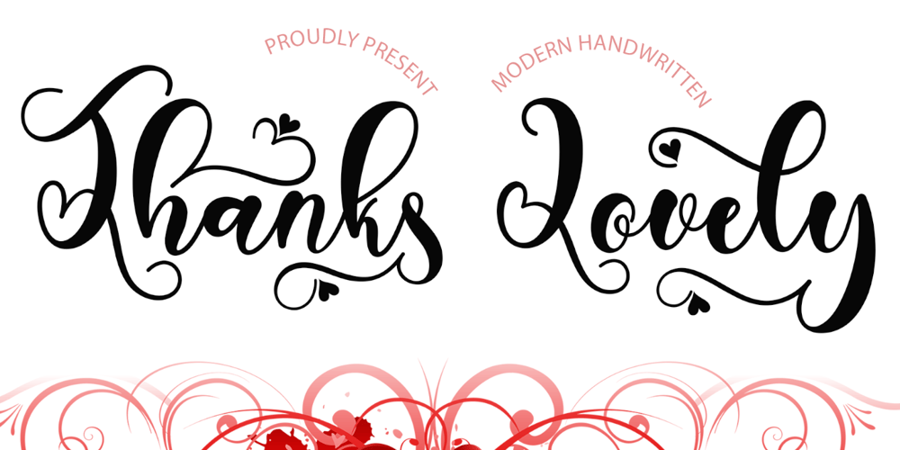 Thanks Lovely font