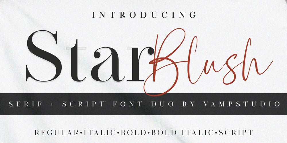 Star Blush font