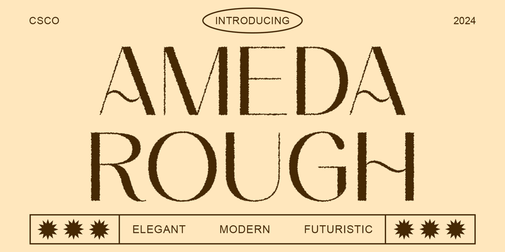 Ameda Rough font