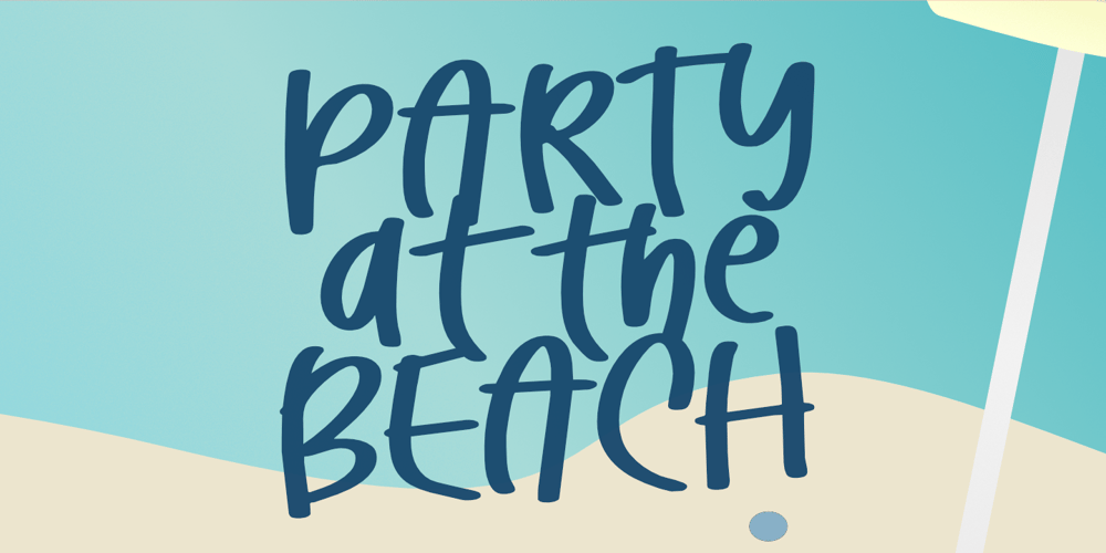 Party at the Beach font