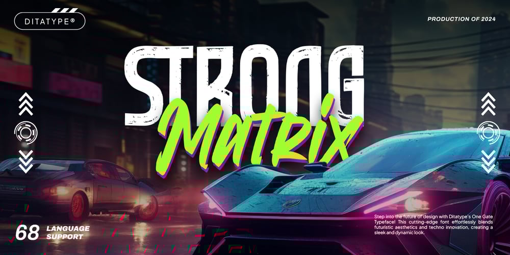Strong Matrix font