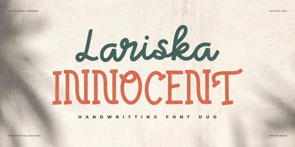 Lariska Innocent Script font