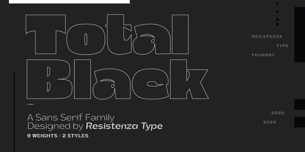Total Black font