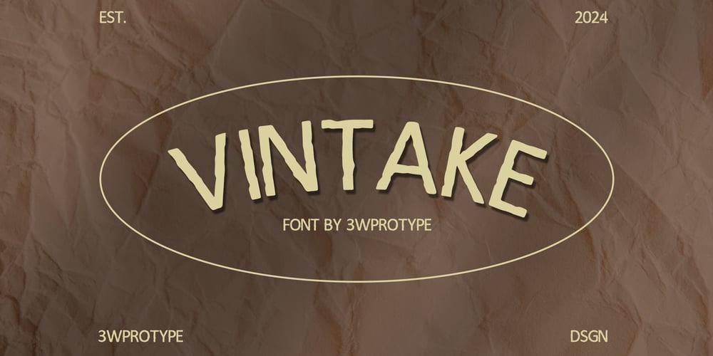 Vintake font