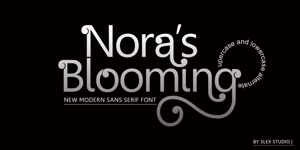 Noras Blooming font