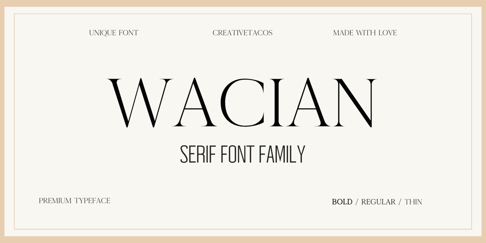 Wacian Serif font