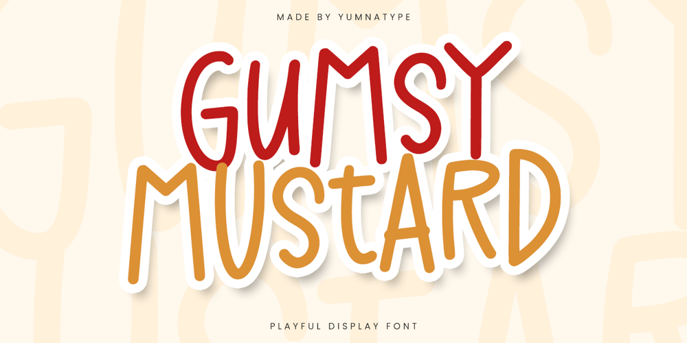 Gumsy Mustard font