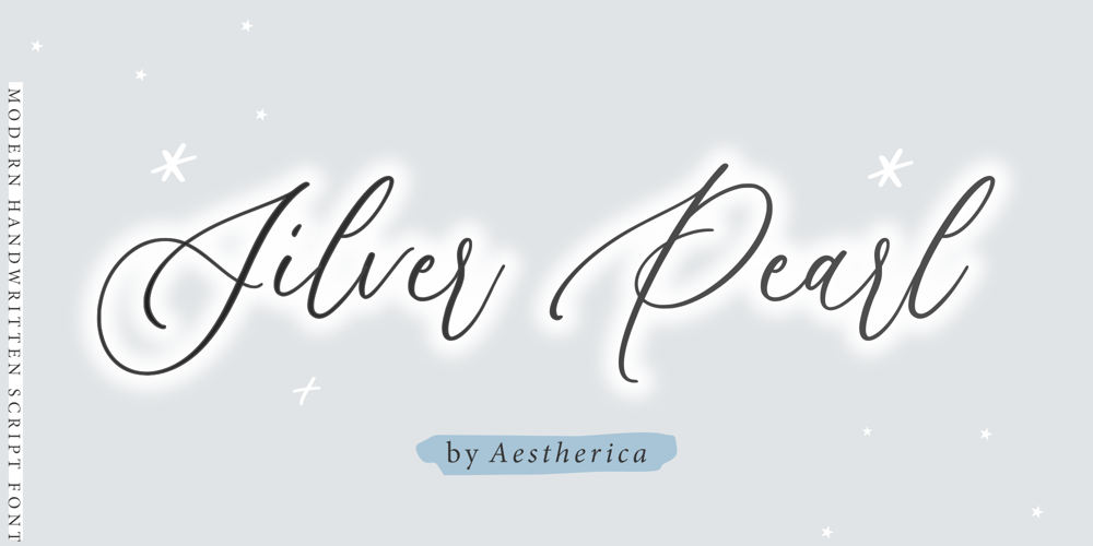 Silver Pearl font