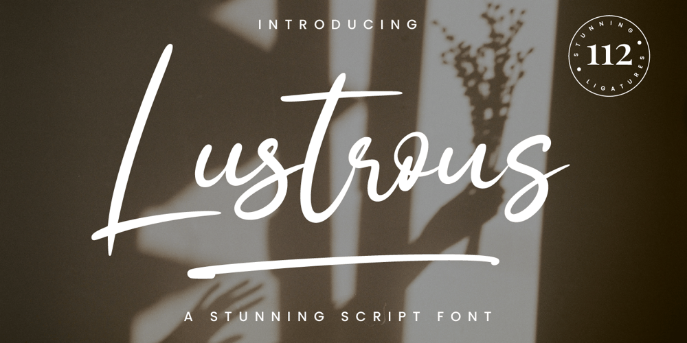 Lustrous font