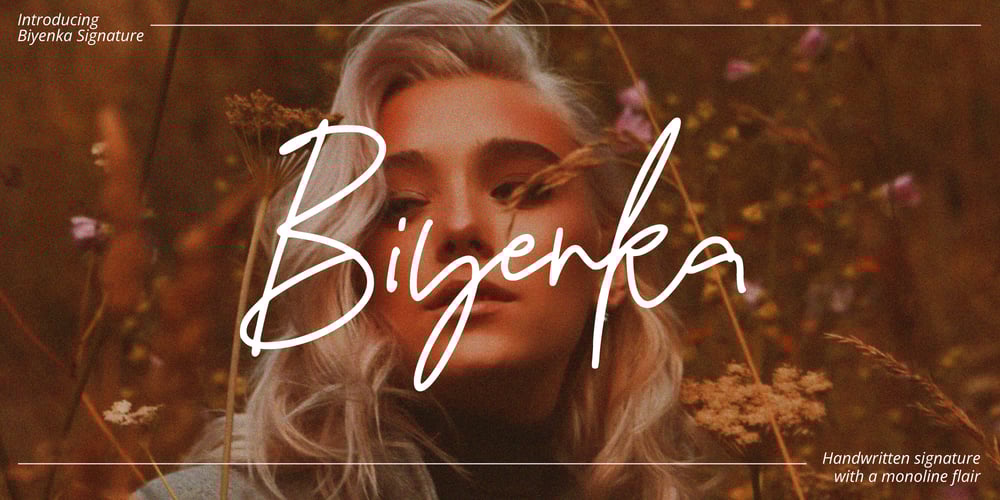 Biyenka Signature font