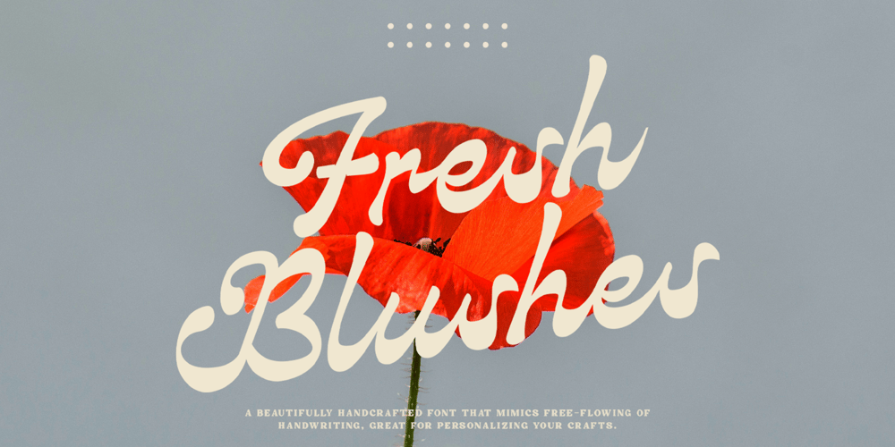 Fresh Blushes font