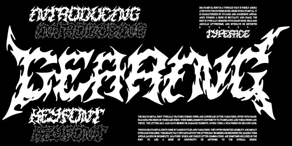 Gearing font