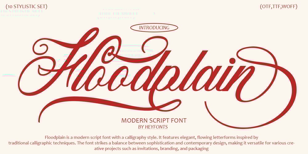 Floodplain font