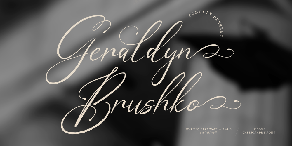 Geraldyn Brushko font