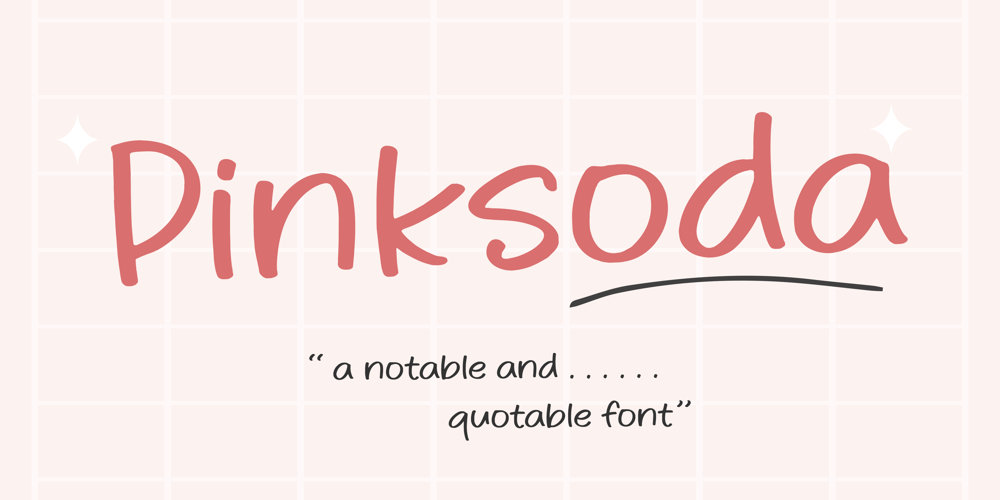 Pinksoda font