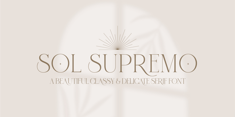 Sol Supremo font