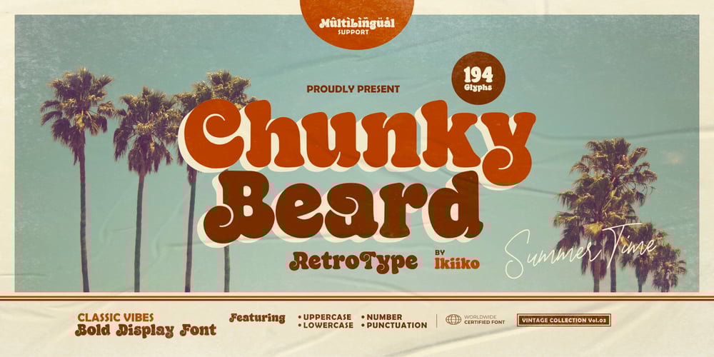 Chunky Beard font