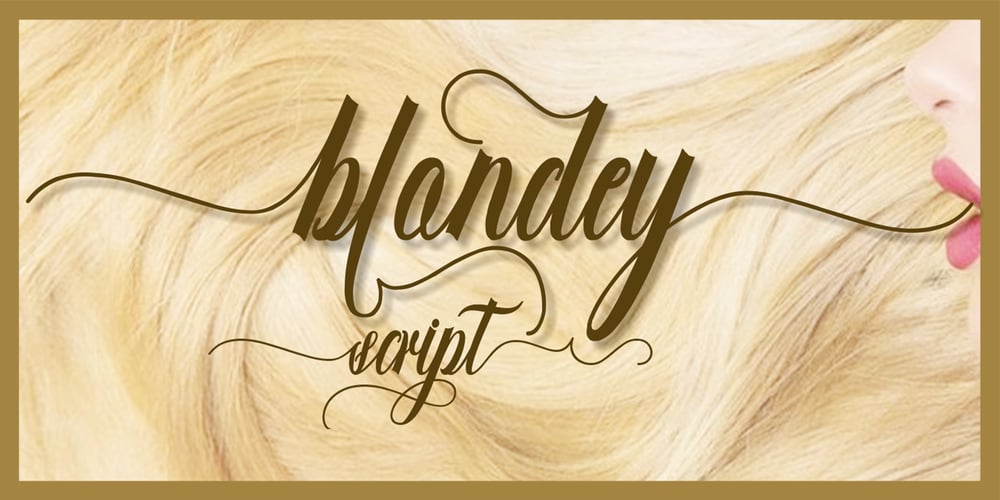 Blondey Script font
