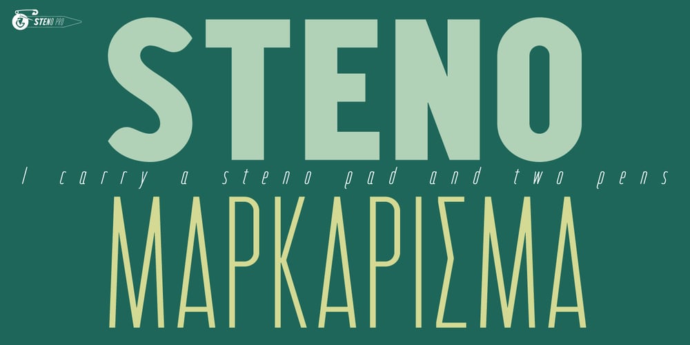 Steno Pro font