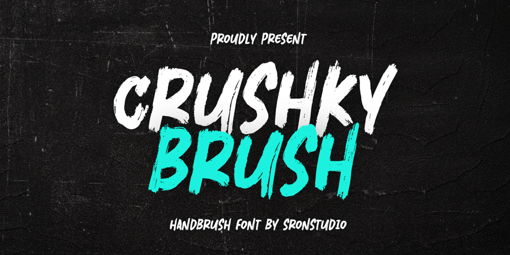 Crushky Brush font