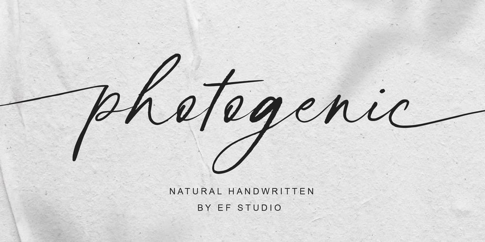 Photogenic font
