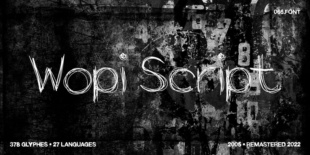 Wopi Script No 2 font