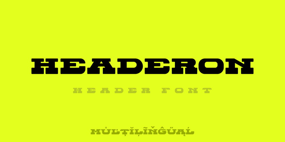Header ON font