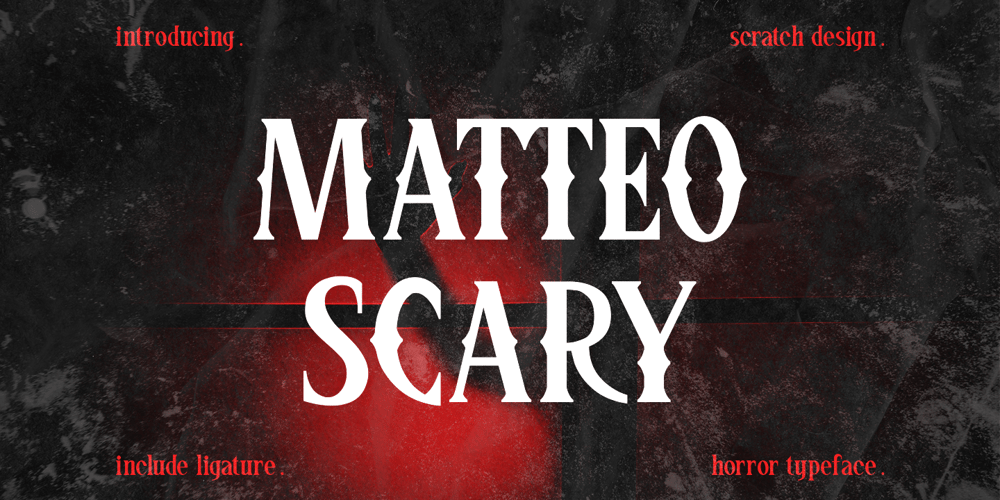 Matteo scary font