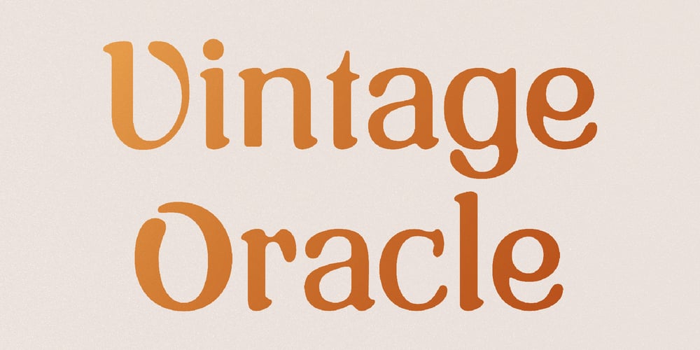Vintage Oracle font
