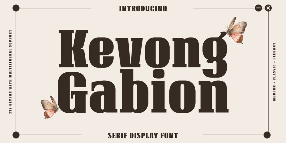 Kevong Gabion font