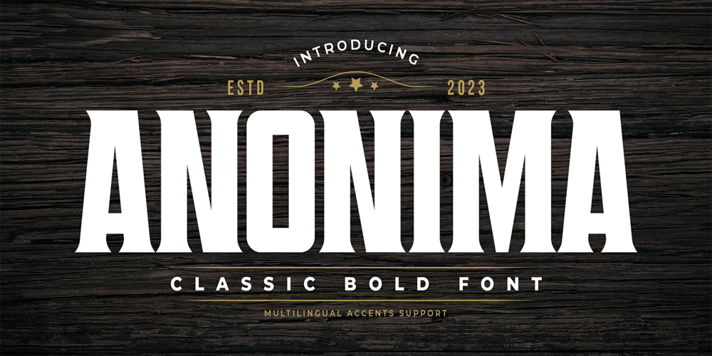 Anonima font