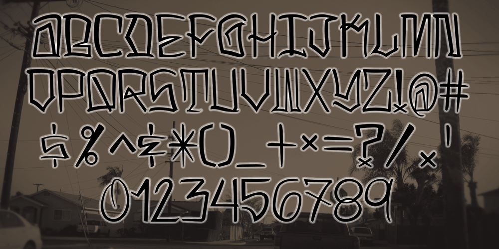 LA Gang Font Set01 font