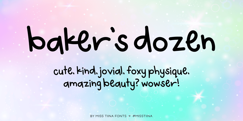 MTF Bakers Dozen font