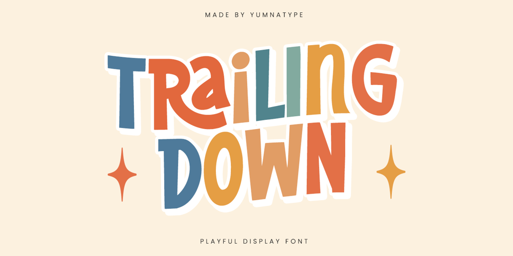 Trailing Down font