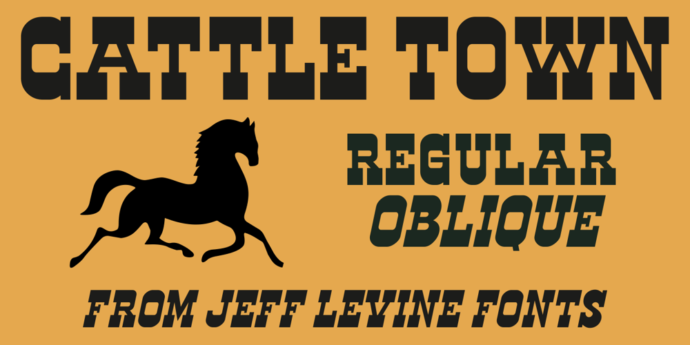 Cattle Town JNL font