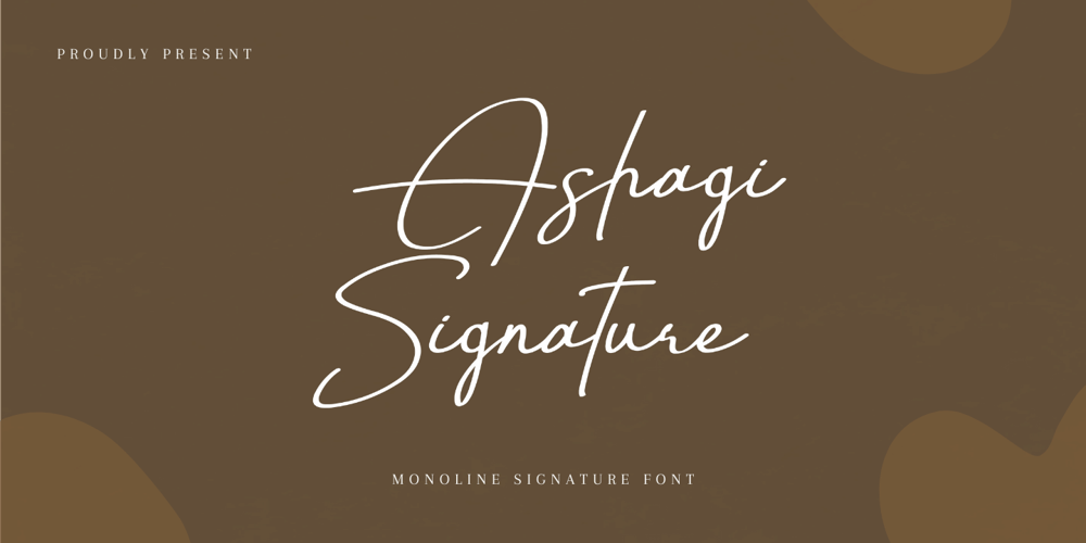 Ashagi Signature font