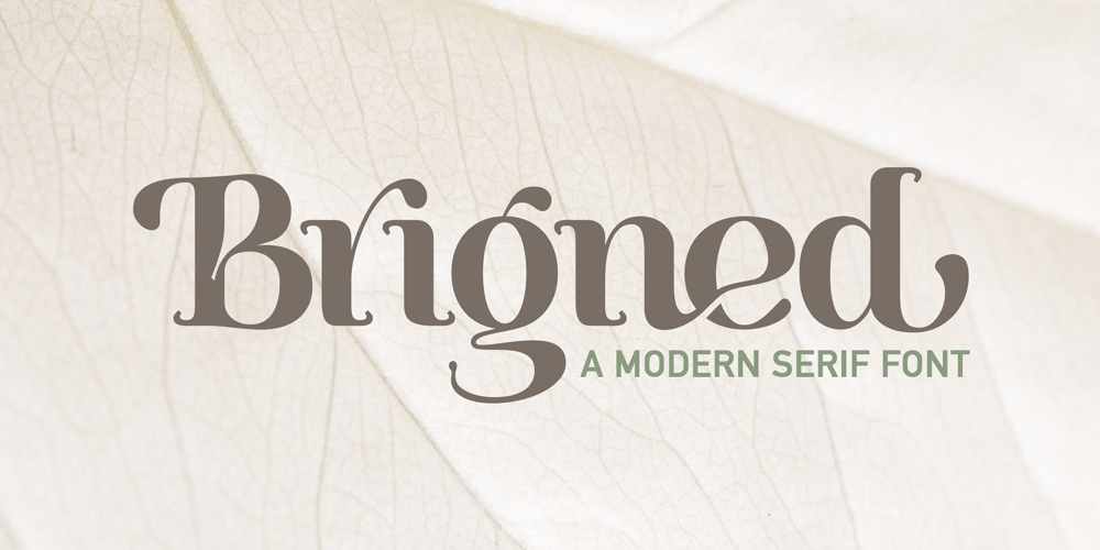 Brigned font