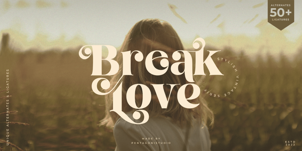 Break Love font