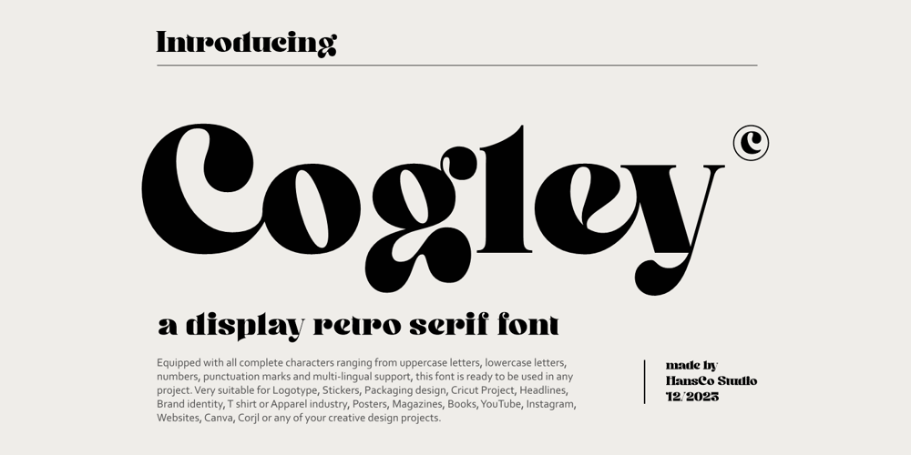 Cogley font
