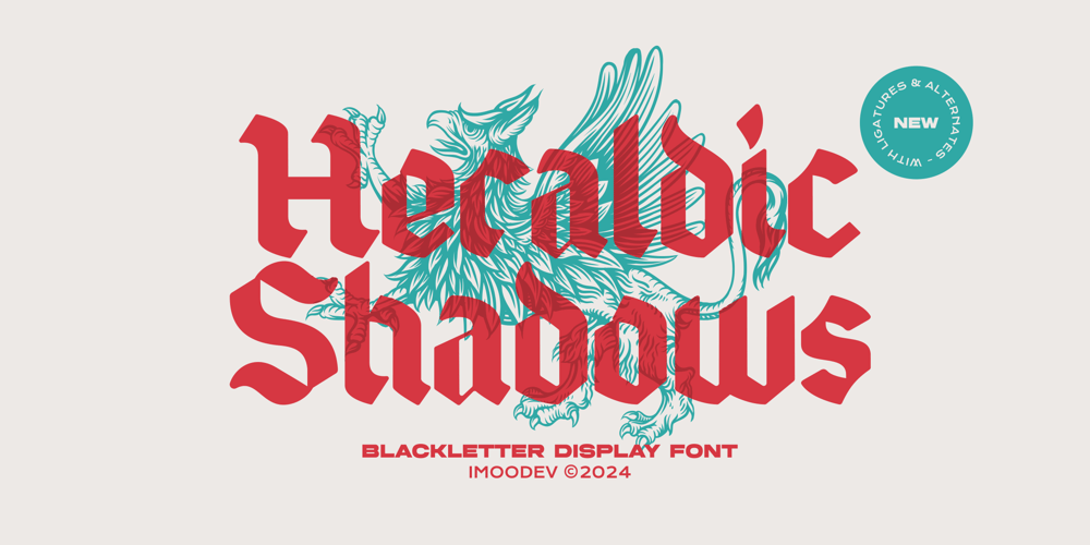 Heraldic Shadows font